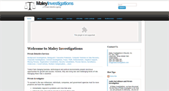 Desktop Screenshot of maleyinvestigations.com